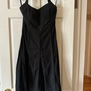 Cute black cotton halter dress.